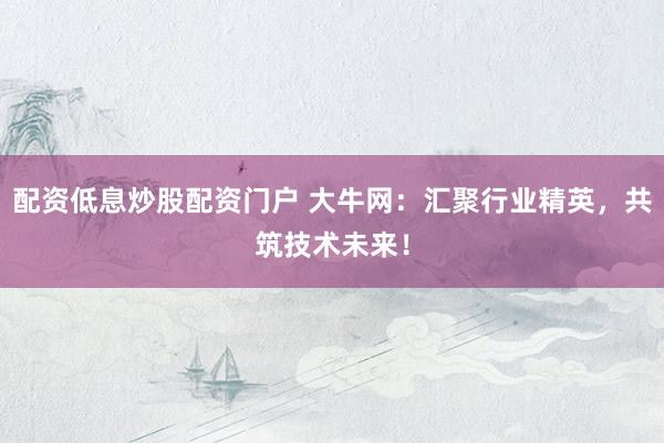 配资低息炒股配资门户 大牛网：汇聚行业精英，共筑技术未来！