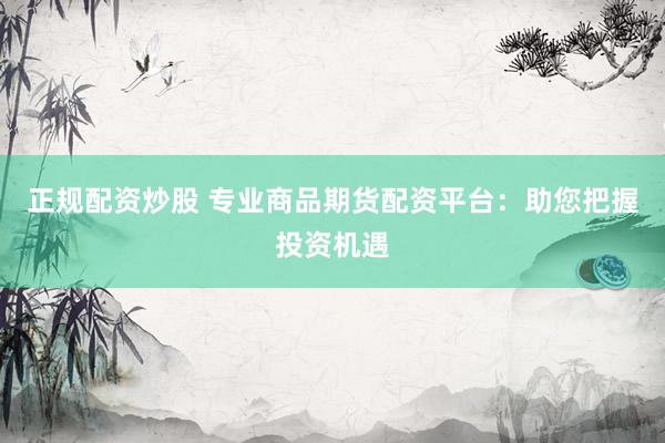 正规配资炒股 专业商品期货配资平台：助您把握投资机遇