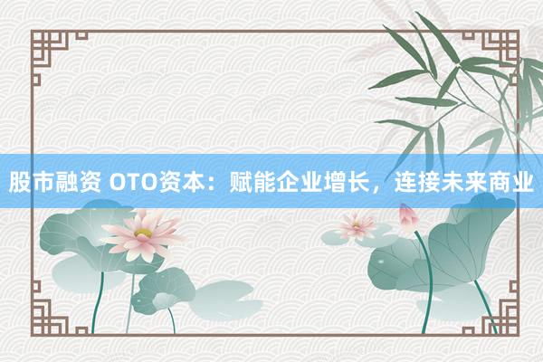 股市融资 OTO资本：赋能企业增长，连接未来商业