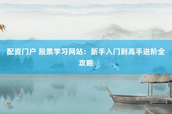 配资门户 股票学习网站：新手入门到高手进阶全攻略