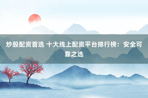 炒股配资首选 十大线上配资平台排行榜：安全可靠之选