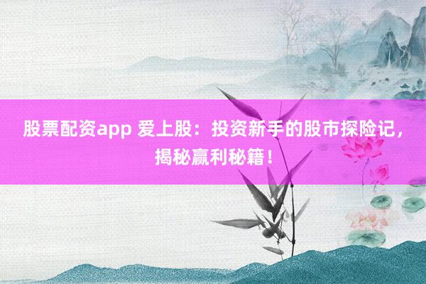 股票配资app 爱上股：投资新手的股市探险记，揭秘赢利秘籍！